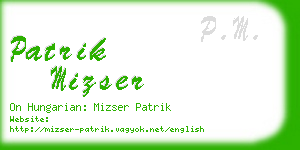 patrik mizser business card